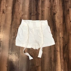 Off white paper bag shorts